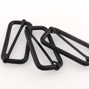 Slide Buckle 2&quot; Black Adjuster buckle Belt Buckle Adjustable Strap Slider for Bags Belts Luggage Garment Briefcase Lanyards 4pcs