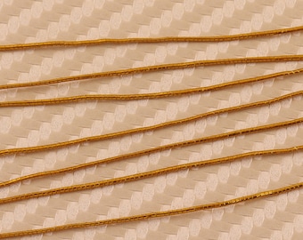 0.8 mm Gold Craft Elastic Cord,Wedding Decorative gift wrap cord,Stretch Elastic Thread Draw cord Round Drawstring