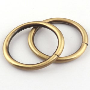 1.5 inch inner Brass color metal o ring purse o ring circle ring buckle belt strap webbing o ring strap connection ring bag o ring-4pcs