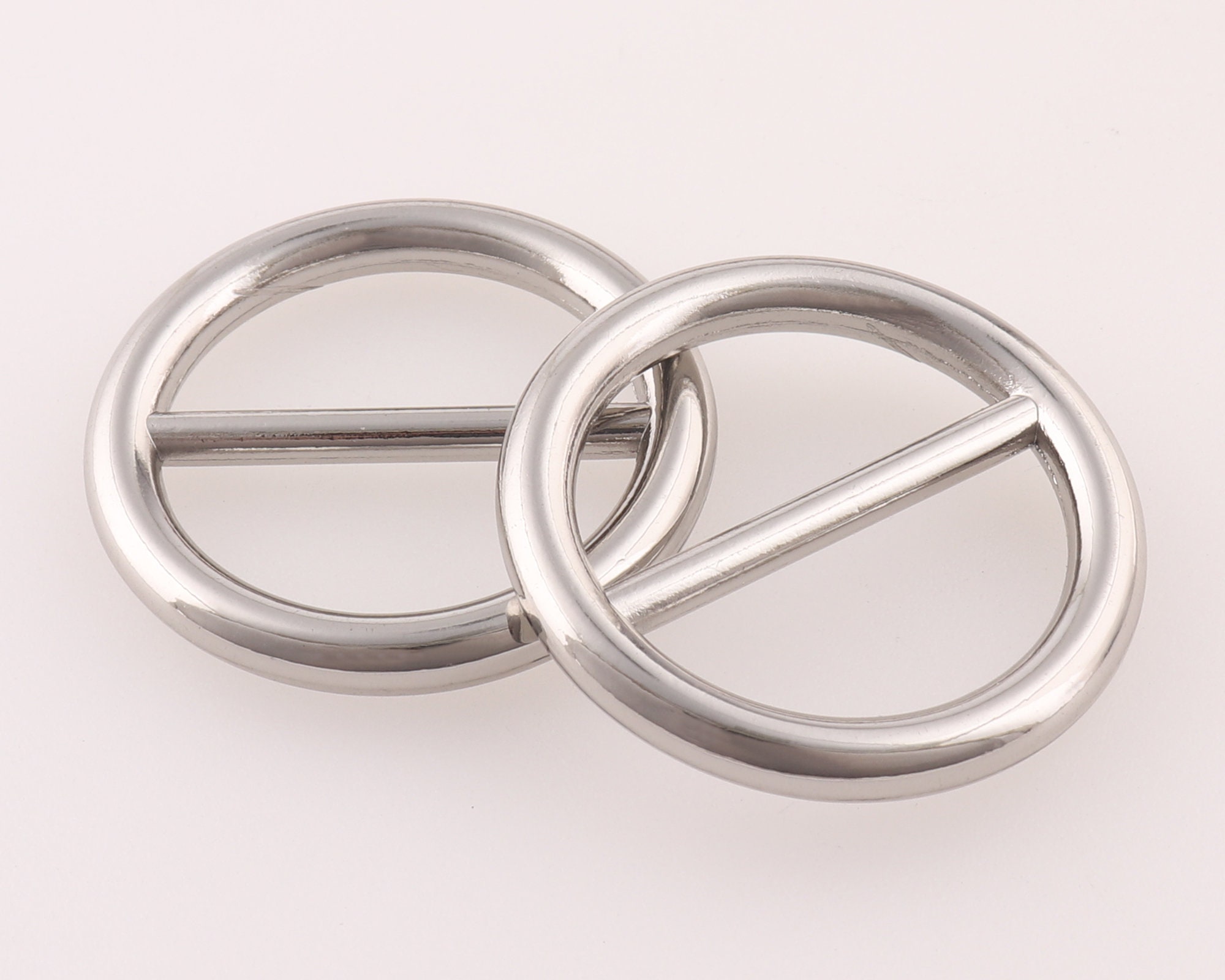 1''24mm Inner Round Silver Buckle Metal Slide Buckle Etsy UK