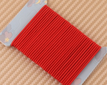 1.5 mm red color round elastic rubber band,elastic cord for hair tie/elastic cord bracelet