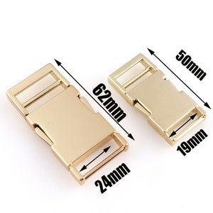 Gold Zinc Alloy Strap Adjuster Buckles 1&#39;&#39; Side Release Buckle for Bags Belts Locks Packs Bracelet Collar Pack strap Webbing hardware