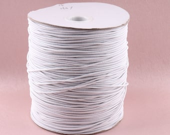 1.5 mm stretch elastic cord, white color elastic beads cord,round elastic Drawcord diy handmade accessories 10 yards/20 yards 50 yards