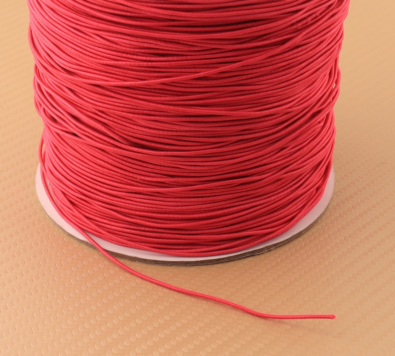 1.0 mm red elastic cord rubber band,nylon cord,for shoes,pants,hair decoration accessories