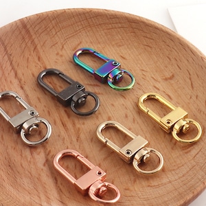 Colorful Swivel Clasps Trigger Snaps hook Swivel Lobster Clasps 33mm*9 mm Push Gate Swivel Snap