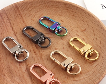 Colorful Swivel Clasps Trigger Snaps hook Swivel Lobster Clasps 33mm*9 mm Push Gate Swivel Snap