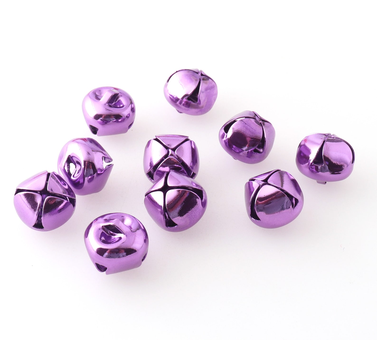 Purple Color Metal 16mm Jingle Bell Loose Beads Ornament Etsy