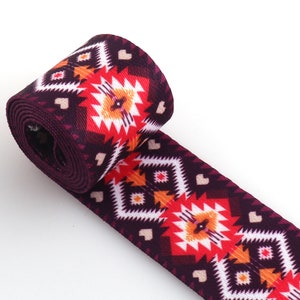 38mm width Webbing Leash  Embroidery Jacquard Webbing Ribbon for Key Fobs Strap Webbing belt Garment Accessories