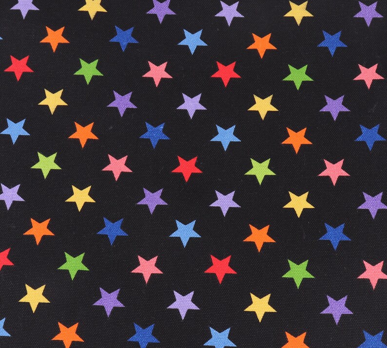 Multicolored stars Fabricpure cotton fabric by the yardfor Etsy