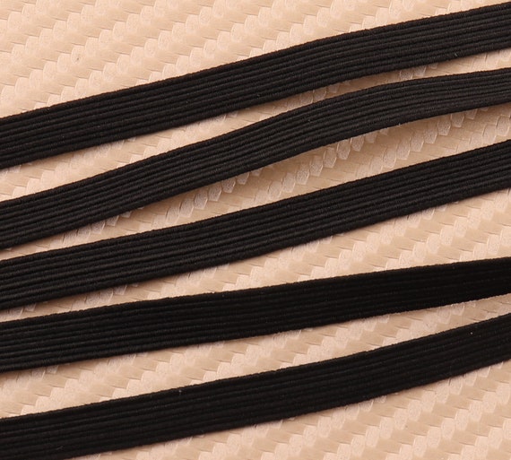 3/" BLACK flat elastic waist band 1,3,5,10 yards