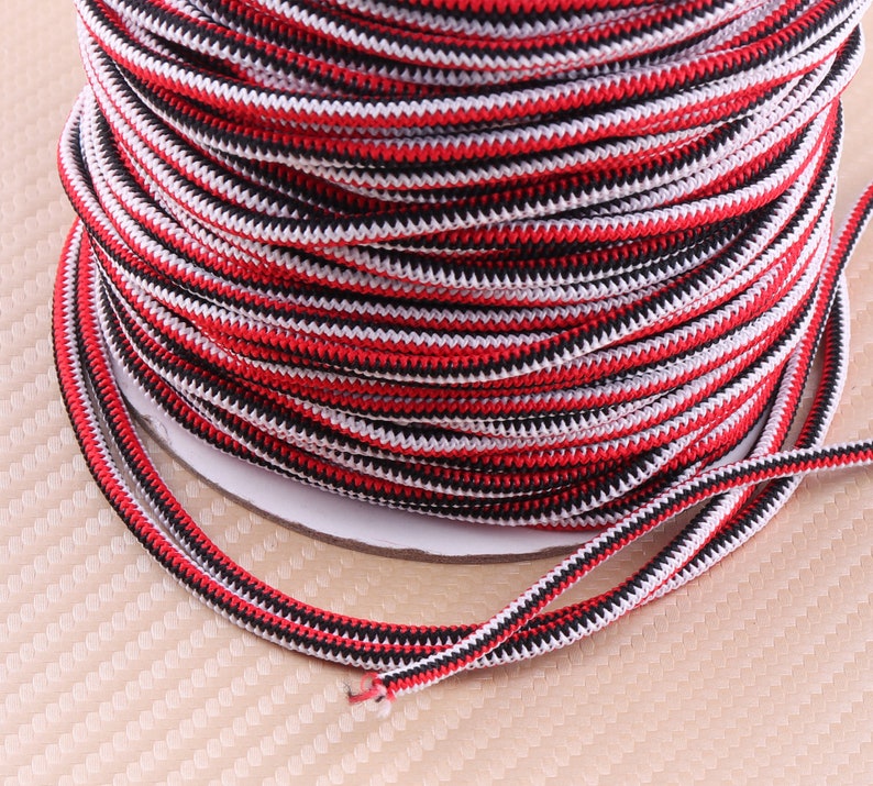 3 Mm Red Nylon Cord Round Elastic Cordelastic Cord Stretch Etsy