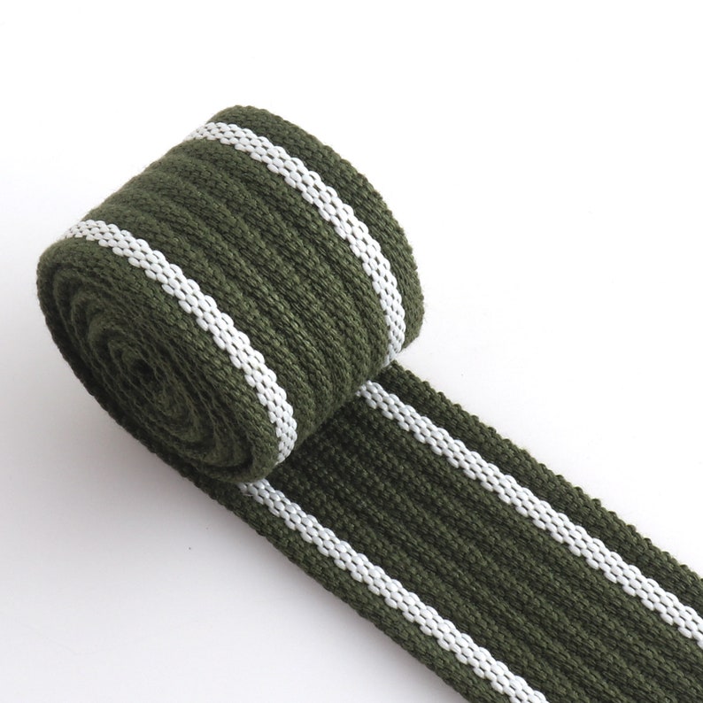1 1/2 inch Cotton Webbing Colorful Canvas Webbing for Backpacks straps bag strap Dog collar webbing key fobs Purse Straps Belting image 6