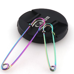 Rainbow Safety Pin 76mm/57mm Colorful Hot Fashion Metal Brooch pins for clothes Decoration Accessories 10pcs