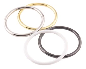 Gunmetal/Gold color 50mm inner Metal Bag Buckle O ring Bag Holder round ring Handbag Purse Bag clasp Making leather craft accessories 6PCS