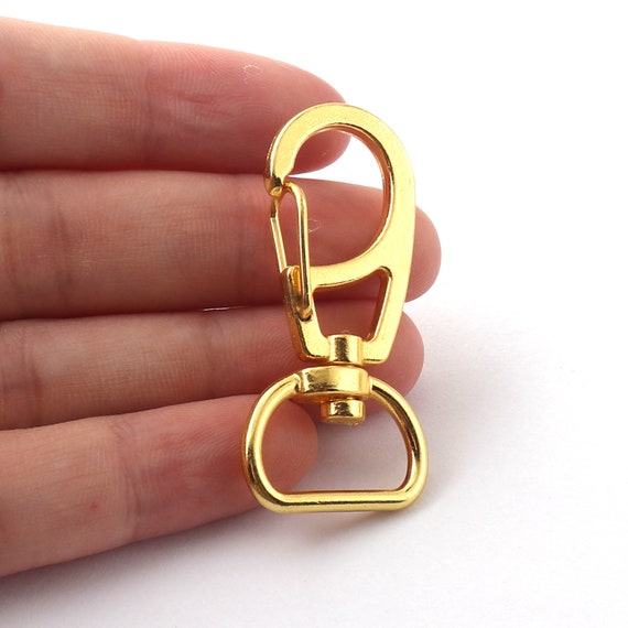 Gold Metal Swivel Clasp Snap Hook Lobster Clasps With 17mm Lanyard