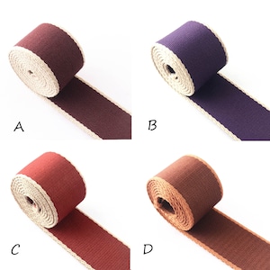1 1/2 &#39;&#39; Cotton webbing light color webbing Purse bag webbing Belt Dog Collar Webbing DIY Garment Textile Sewing Accessories by the yard