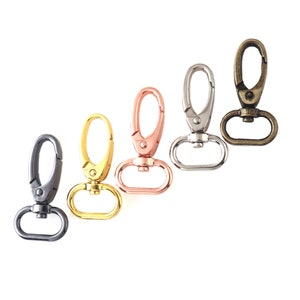Lobster Swivel Clasp 50*25mm metal Swivel Hook Clasps for Lanyard Swivel snap hook webbing Purse bag Clasps Strap Purse 6pcs