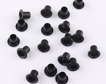 100pcs 5 mm black color metal copper eyelet for purse/leather/sewing eyelets