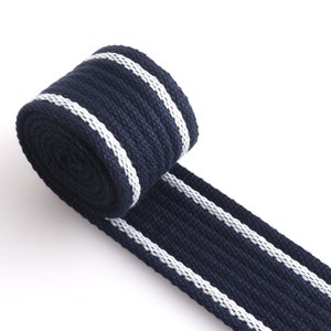1 1/2 inch Cotton Webbing Colorful Canvas Webbing for Backpacks straps bag strap Dog collar webbing key fobs Purse Straps Belting image 5