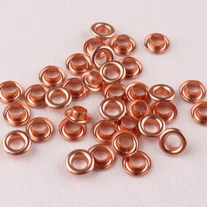 100 st 8*4*3 mm (YD * ID * Höjd) roséguldfärgade öljetter, runda öljetter, små öljetter, små öljetter, öljetter