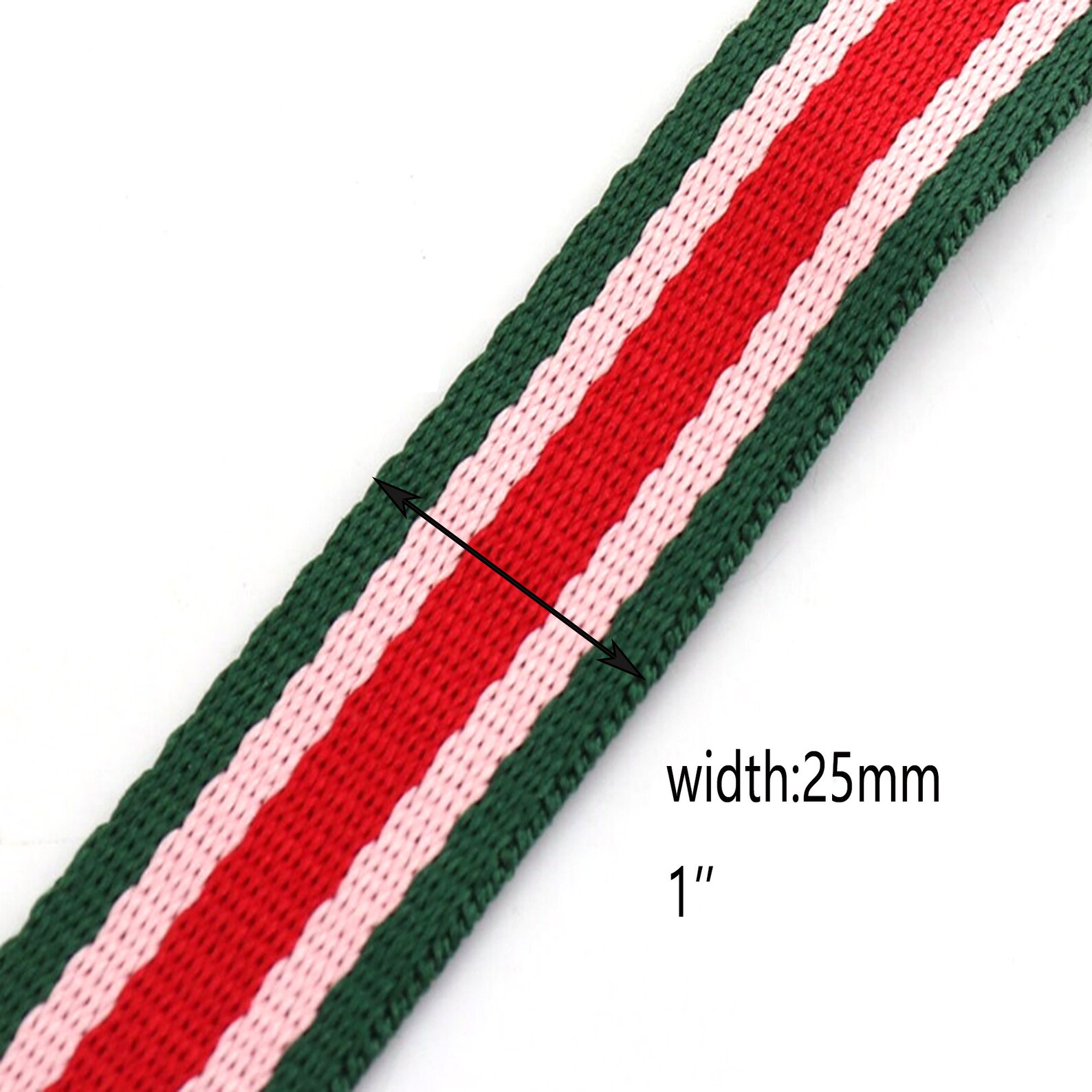 1 Green Stripe bing 25mm Cotton bing for Tote Bag Etsy