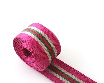 1 Inch width Pink Nylon webbing colorfully key fob,bag strap purse strap Sewing supply by the yard