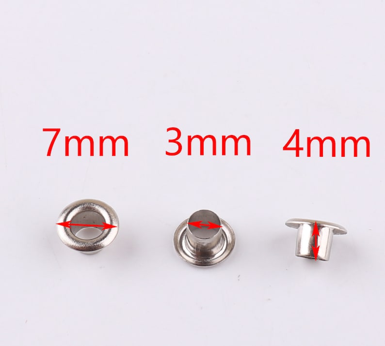 Silver Metal Eyelets 3 Mm Hole Eyelets Grommetsfor Clothes Etsy