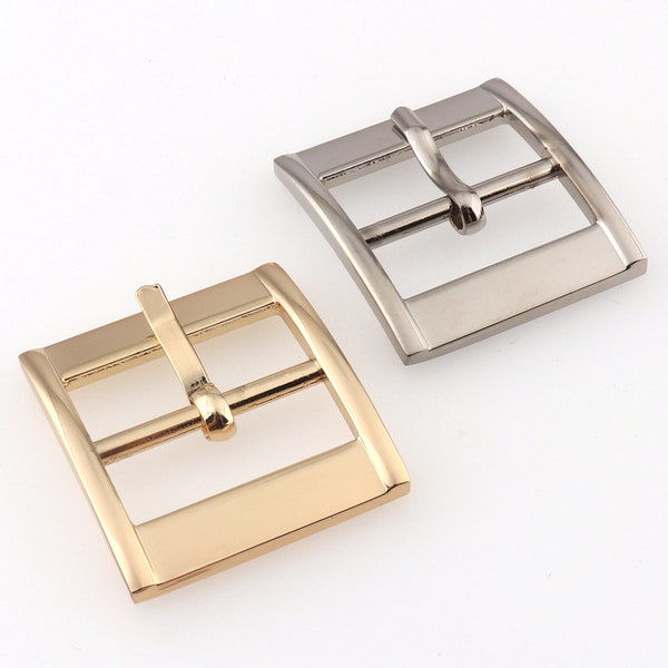 Pin Buckles 1" inner Light Gold/Silver Buckle Center Bar Buckle Single Prong Strap Belt Buckle Strap Adjuster Buckle Metal Buckle Bag Buckle