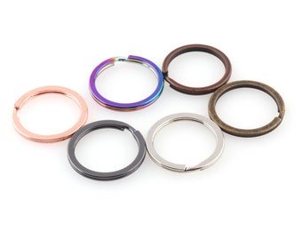 Split Ring 30mm Schlüsselring Haken Schleife Flach Schlüssel Ring Schlüsselanhänger Leder Handwerk diy handgemachte zubehör Stecker für Schmuckherstellung Großhandel