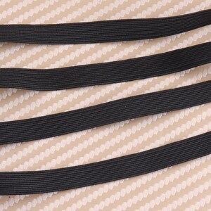 10/20/50/100 yards flat elastic cord, 12 mm fabric elastic cord, black color flat elastic rope cord,stretchy cord, rope cord