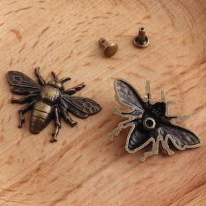 Bronze Color Unique Design Bee shape Butterfly rivet  Decoration rivets for Leather crafts Shoes bag garment Diy Accessories