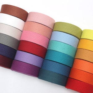 38mm Colorful Webbing Cotton webbing ribbon belt Strap Key Fobs for Backpacks Dog collar Bag Garment Textile Sewing Accessories by the yard