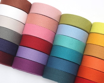 38mm Colorful Webbing Cotton webbing ribbon belt Strap Key Fobs for Backpacks Dog collar Bag Garment Textile Sewing Accessories by the yard