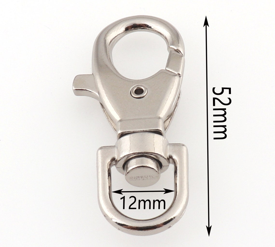 12 Mm Rotating Clasp Connector Swivel Lobster Clasps Silver Etsy