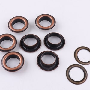 10 mm red Copper metal eyelets grommets with washers,for canvas clothes leather craft shoes Purse eyelet Accessories