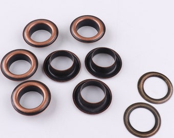 10 mm red Copper metal eyelets grommets with washers,for canvas clothes leather craft shoes Purse eyelet Accessories
