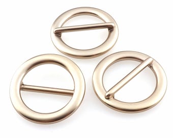 1'' (25mm) light gold buckle round buckle Adjuster slide buckle Belt buckle Strap buckle rectangle sliders strap adjuster strap buckle