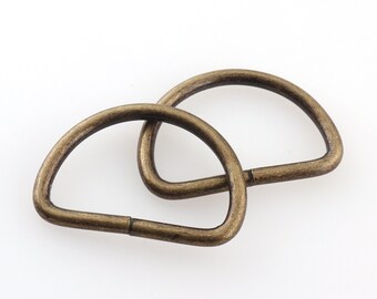 Anel d de metal de 6/5 ''(30mm interno), anel d de bronze não soldado, cinto d, anel d para bolsa, alça, anel d, anel d para correias, coleiras para animais de estimação