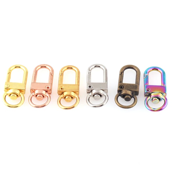 Colorful Swivel Clasps Trigger Snaps hook Swivel Lobster Clasps 33mm*9 mm Push Gate Swivel Snap for Purse Hooks Purse Hardware