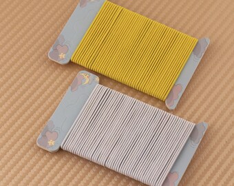 Elastico rotondo in gomma elastica da 1 mm bianco/giallo, cordino elastico, cordino elastico in nylon per scarpe, pantaloni