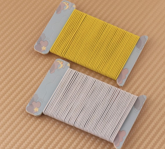 1 mm white/yellow round elastic rubber band,elastic drawcord,nylon elastic cord for shoes,pants