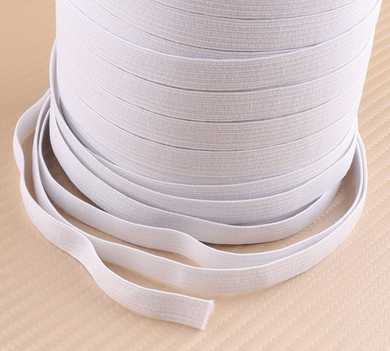 10 Mm White Color Flat Elastic Tape Stretch Elastic Band - Etsy