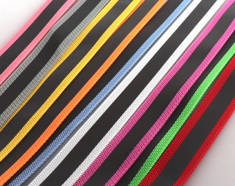 Ruban adhésif multicolore à bandes réfléchissantes Largeur de ruban de 20 mm disponible en couleurs Ruban en mélange de coton à double bande par les mètres