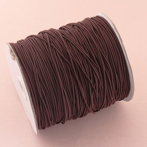 1.5 mm brown elastic thread round elastic rope  elastic band  stretch beading 10 yards/20 yards 50 yards