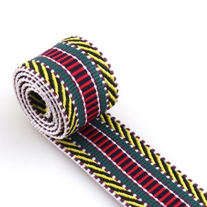 38mm Cotton Webbing Stripe Webbing Belt Strap Handbag Strap Canvas Webbing Dog Collar webbing Stripe Polyester Bag strapping