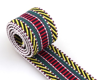 38mm Cotton Webbing Stripe Webbing Belt Strap Handbag Strap Canvas Webbing Dog Collar webbing Stripe Polyester Bag strapping