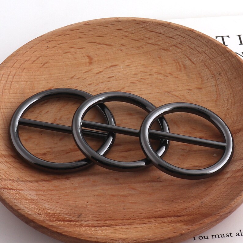 Black metal Round shape Top Quality Belt buckle Adjustable Belt adjustable slide for bag Handbag webbing garment accessories