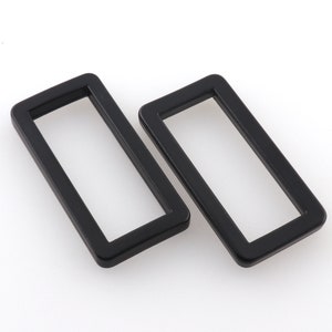 Black Metal Square Buckle 11/4&#39;&#39; (32mm inner) Adjuster Rectangular Loop Rectangle Buckle Ring for Belt Bag Strap Purse Ring-6pcs