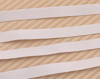10 mm white color flat elastic tape, stretch elastic band sewing elastic, hair tie elastic elastic string 10/20/50 yards