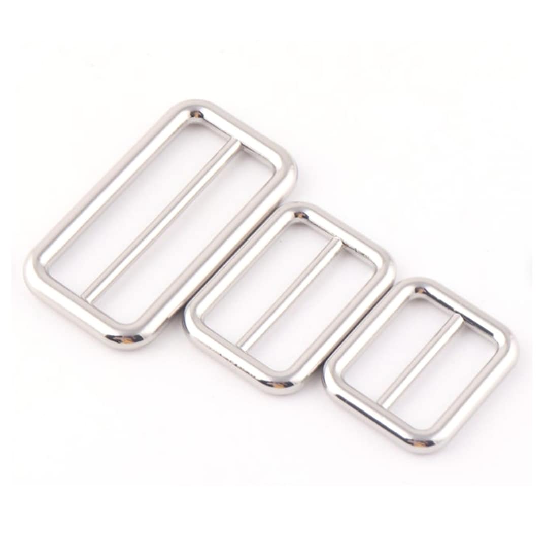 Silver Alloy Slider Buckles Tri Glide Adjustable Buckles Strap Buckles
